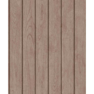 Papier peint lambris bois vertical taupe rosé