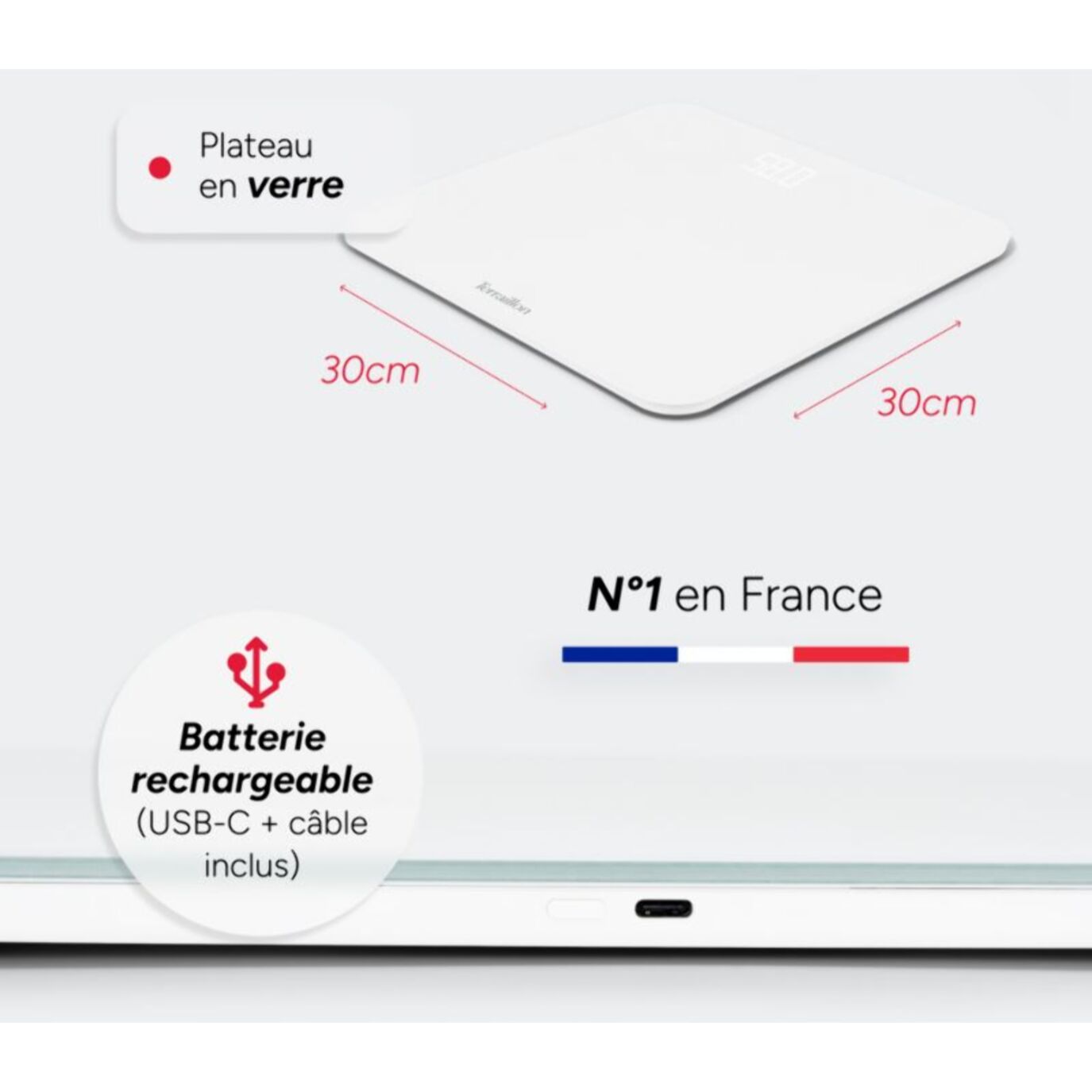 Pèse personne TERRAILLON X-Line USB-C