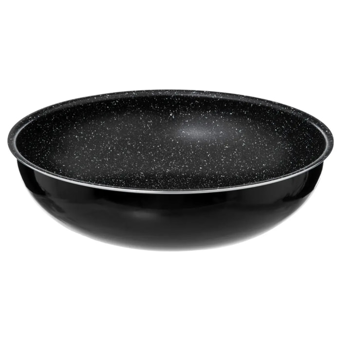 Wok aluminium pressé amovible 28cm