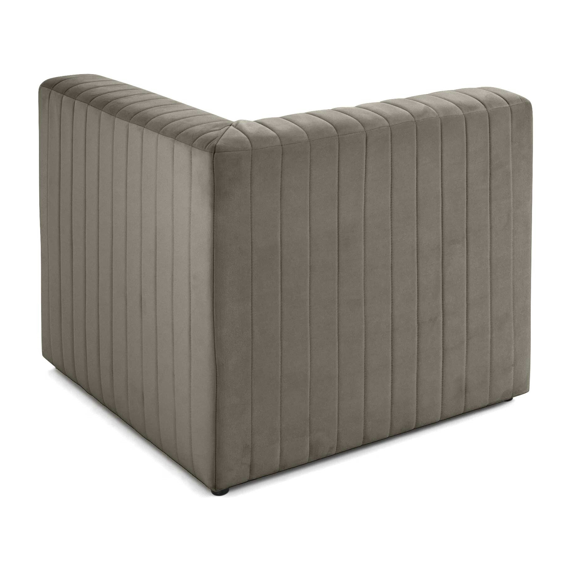 Nova - module d'assise d'angle réversible - en velours - Gris