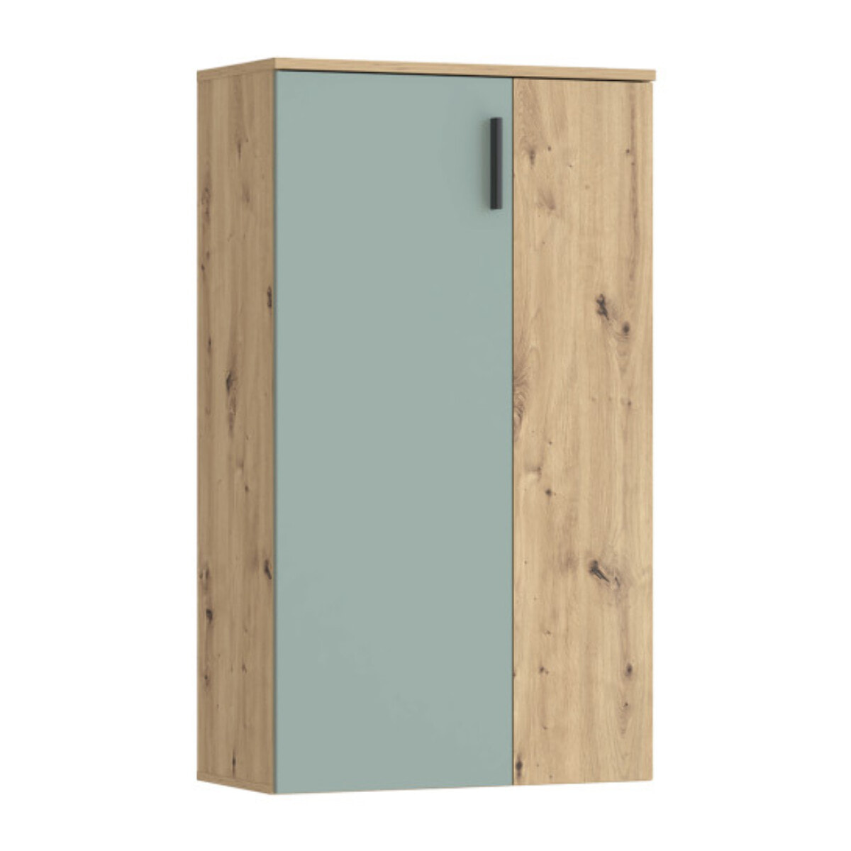Armoire Meuble à Chaussures bois de chêne rustique et vert sauge – SHOES