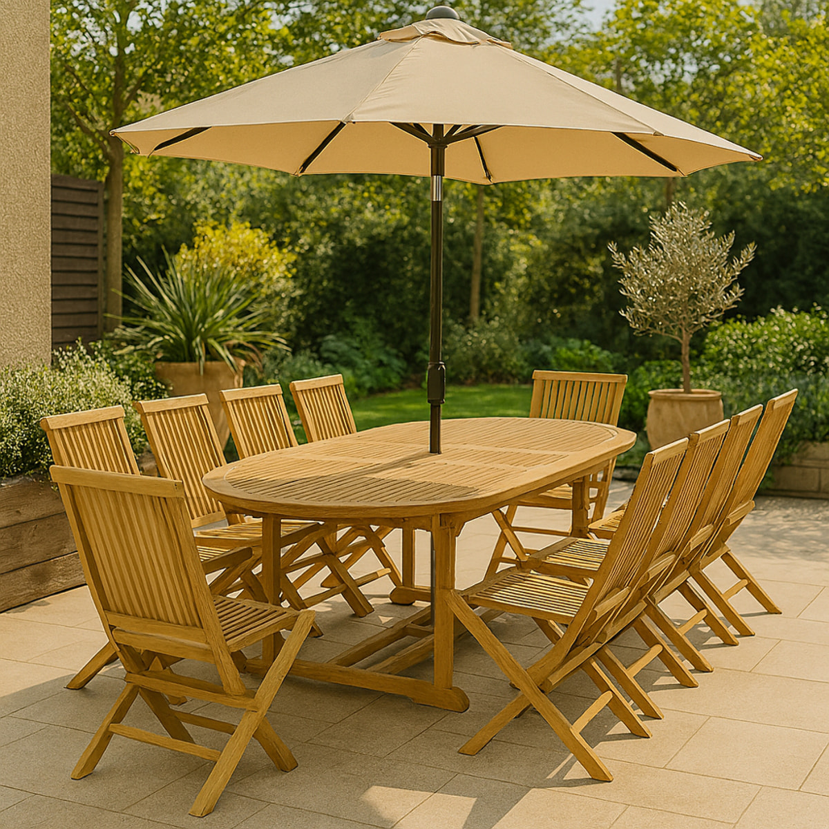 Table ovale + 10 chaises ADAGNA