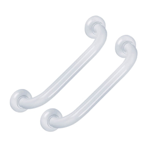 Lot de 2 barres droite PMR PELLET Essentiel confort 30 cm aluminium époxy blanc