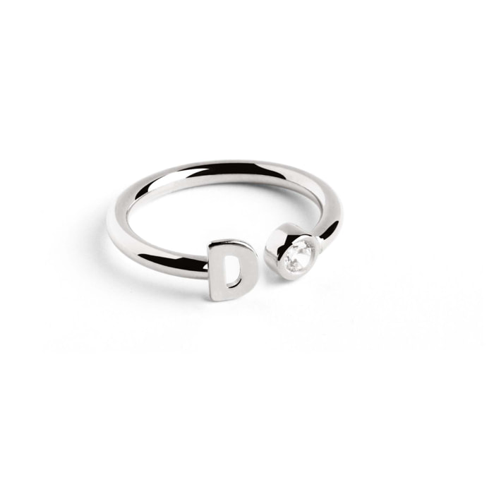 Anillo Personalizado Letter Spark Plata