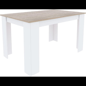 Tavolo da Pranzo Allungabile Estensibile Fino a 190 cm Tavolino Per 6 Persone Salotto Soggiorno Salone Design Moderno 190 x 78 x 90 cm Bianco Rovere