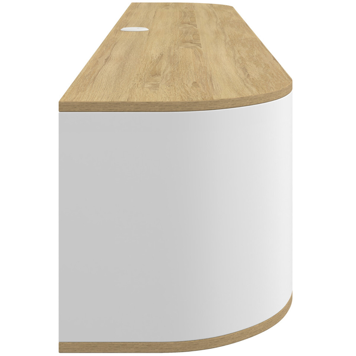 Meuble TV suspendu Elora bois blanc 180cm