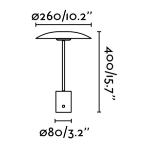 HOSHI SOBREMESA GRANATE/GRANATE LED 12W 2700K