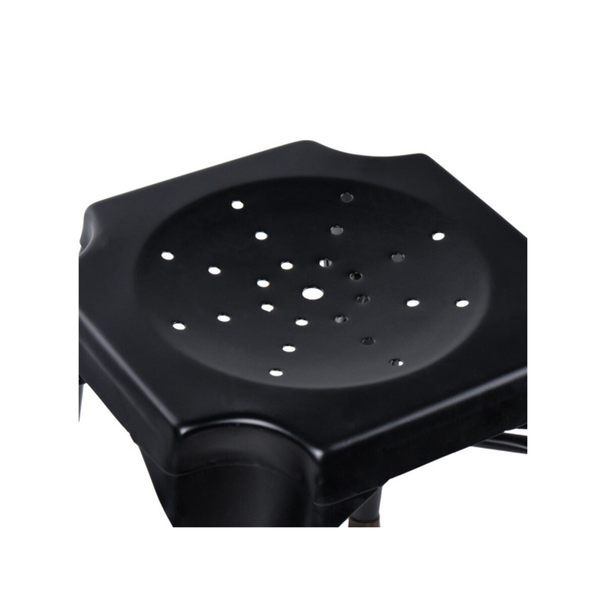 Tabouret en métal noir au style Industriel - STEAL