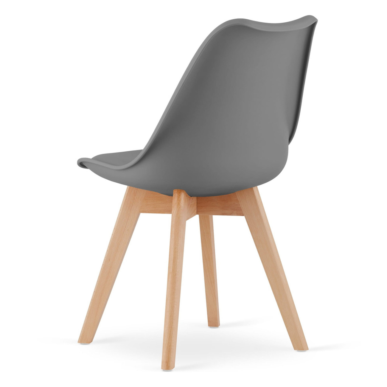 Sedia Mark scandinava grigio grafite con gambe in faggio