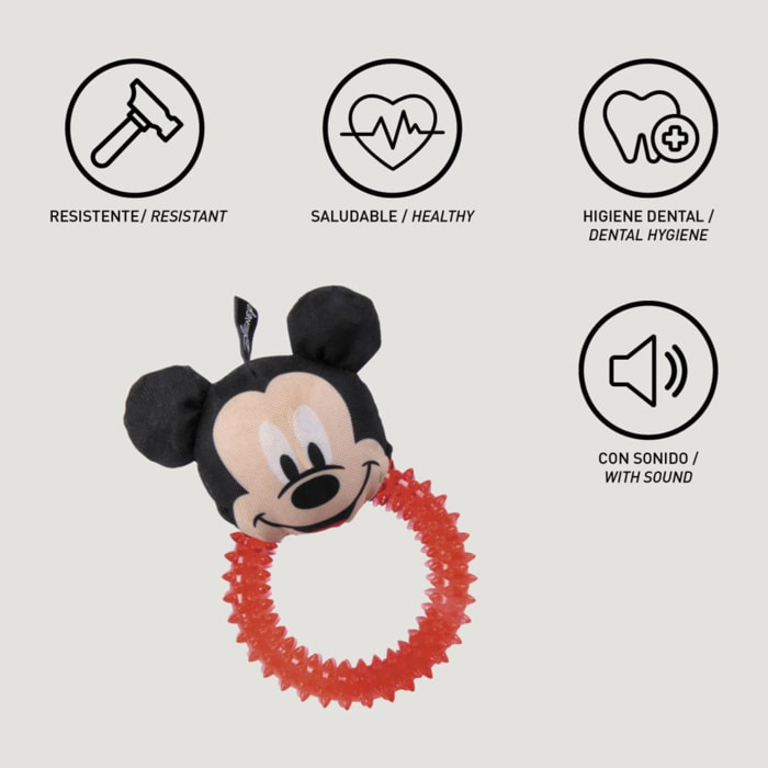 Aro mordedor tpr para perros diseño mickey