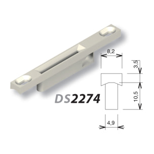 Gâche alu Blanc LA CROISEE DS - 2274-036