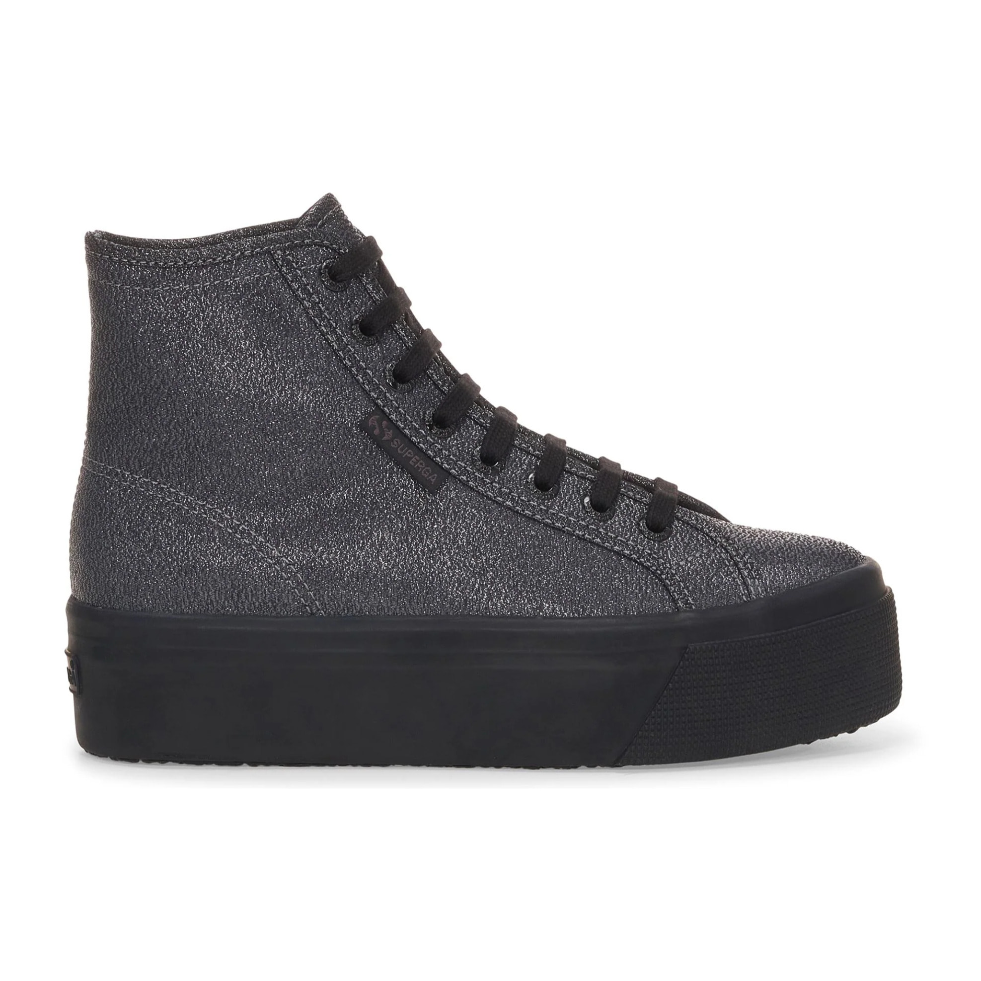 Scarpe da donna Superga Nero 2708 HI TOP LAME