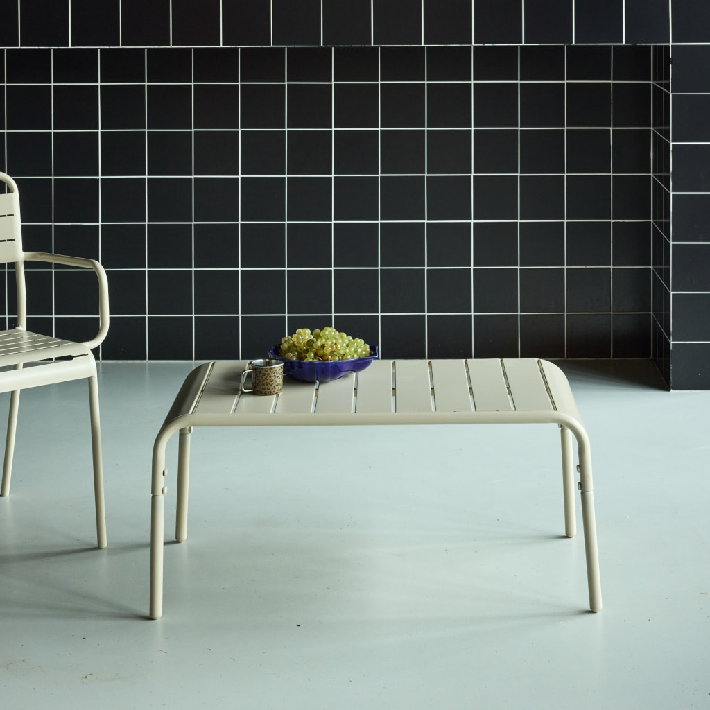 Table basse de jardin rectangulaire acier  AMÉLIA