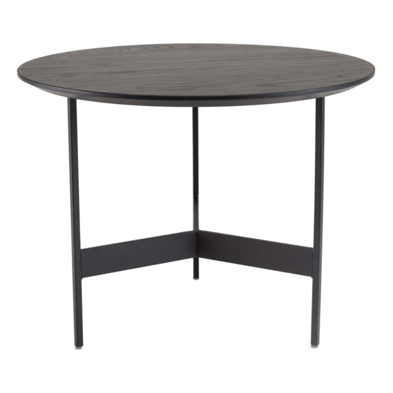 DALY - Table basse ronde noire 50x50cm piètement métal