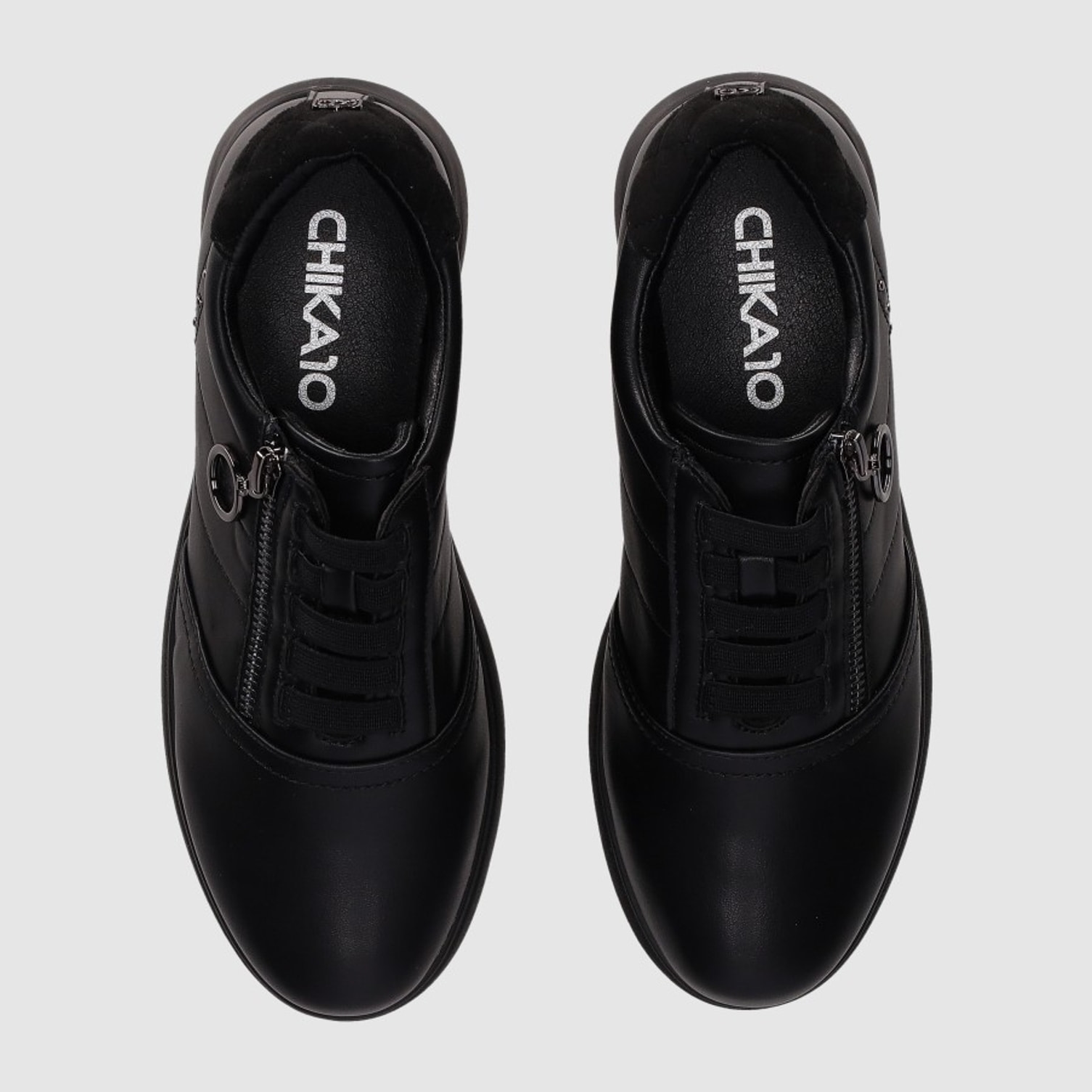 Zapatos de Piel Sintética - Negro - Tacón: 3 cm