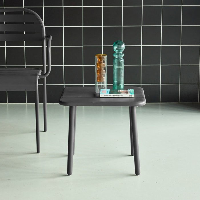 Table basse de jardin carrée acier  AMÉLIA