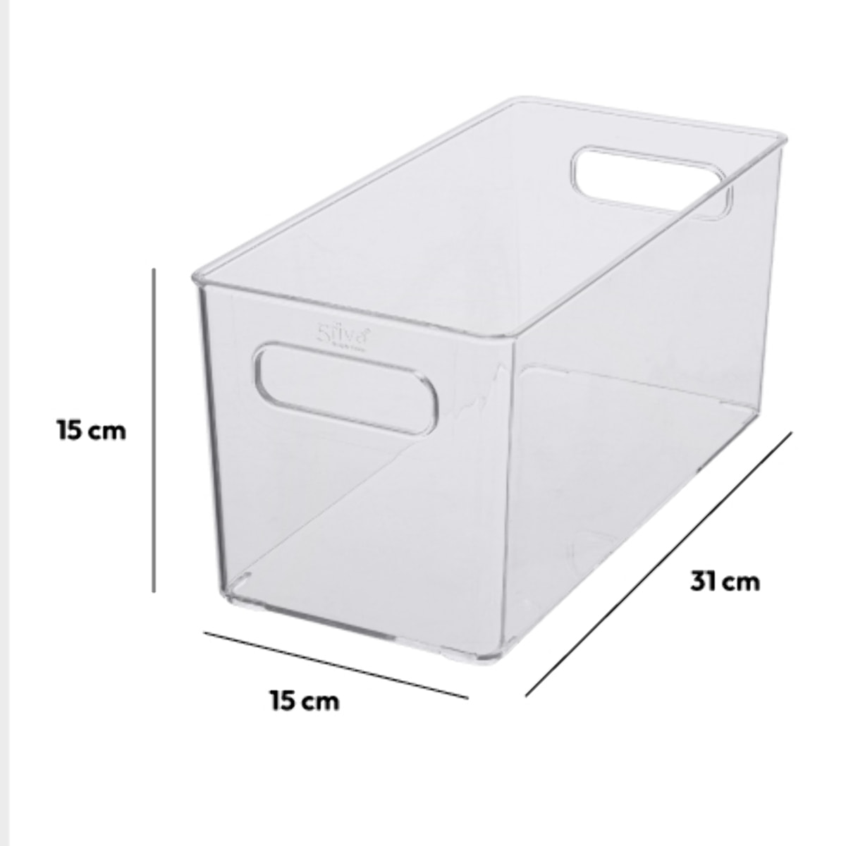 Panier plastique 15x31cm "Selena" transparent