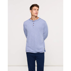 Camiseta Manga Larga Azul - Deary