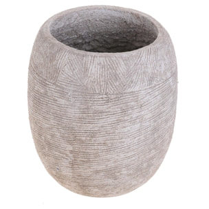 Vaso Stone. Misure 37,5X38 Cm - Pezzi 1 - 37,5X38X37,5cm - Colore: Grigio - Bianchi Dino - Ceramica