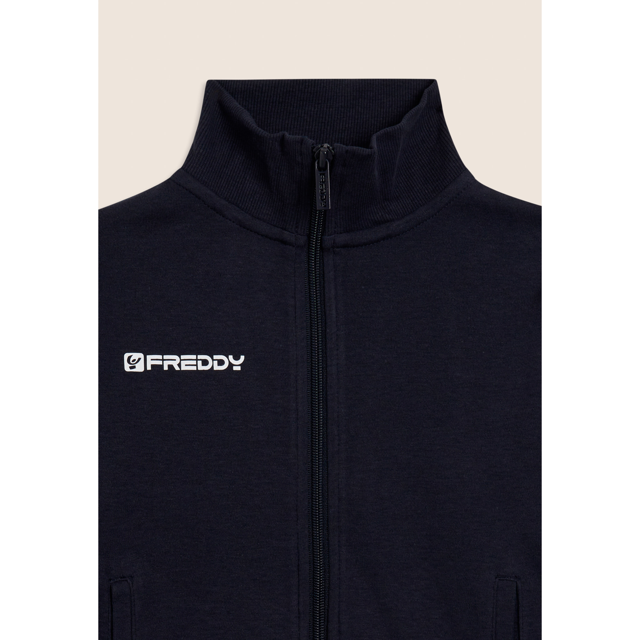 Tuta sportiva bambina in cotone con zip