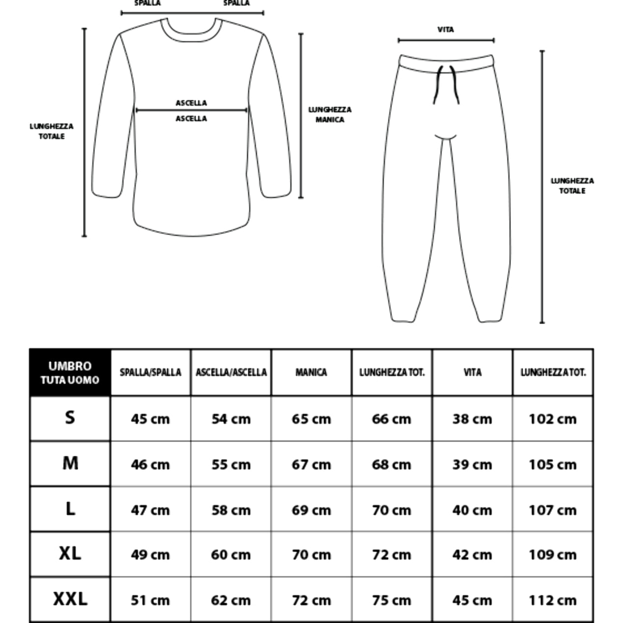 Tuta Uomo UMBRO Cotone Leggero French Terry - Art.812
