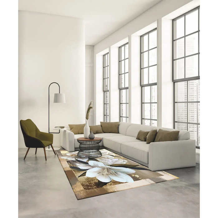 Tappeto arredo salotto soggiorno camera, stile moderno contemporaneo disegni arte moderna e motivi floreali