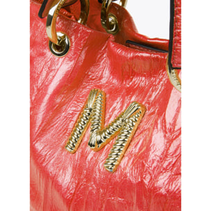 Borsa a tracolla effetto pelle texture