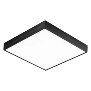 Plafoniera LED KLIO quadrata nero 64,8W luce naturale 40 cm.