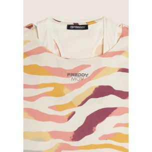 Set T-shirt Cropped multicolore e Canotta
