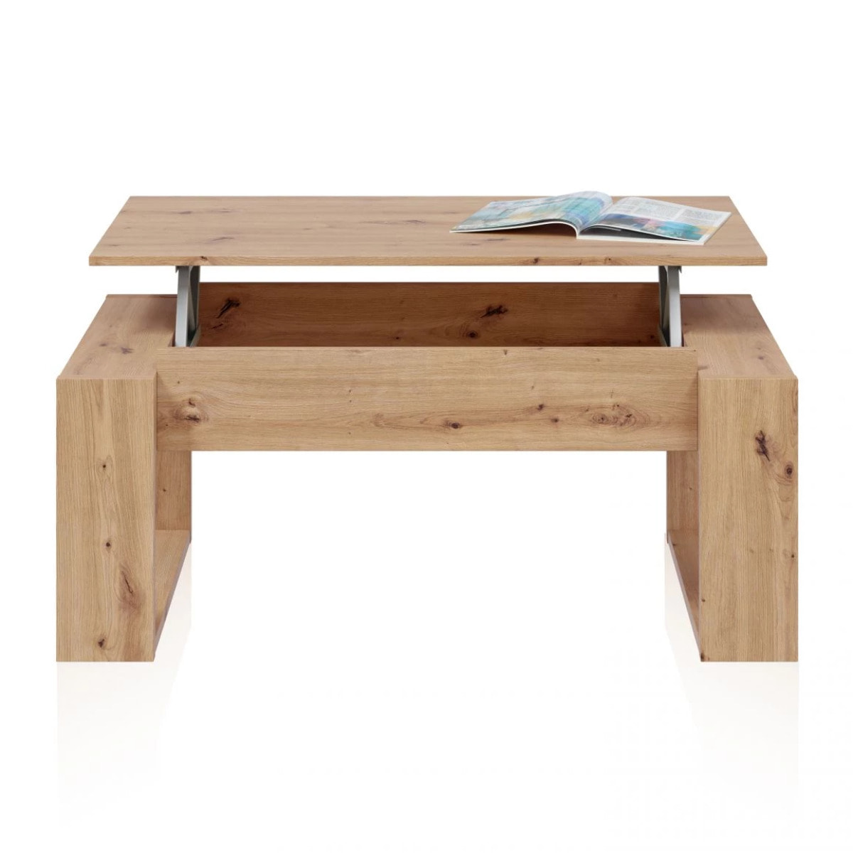 Mesa de centro elevable Neo Roble Nodi