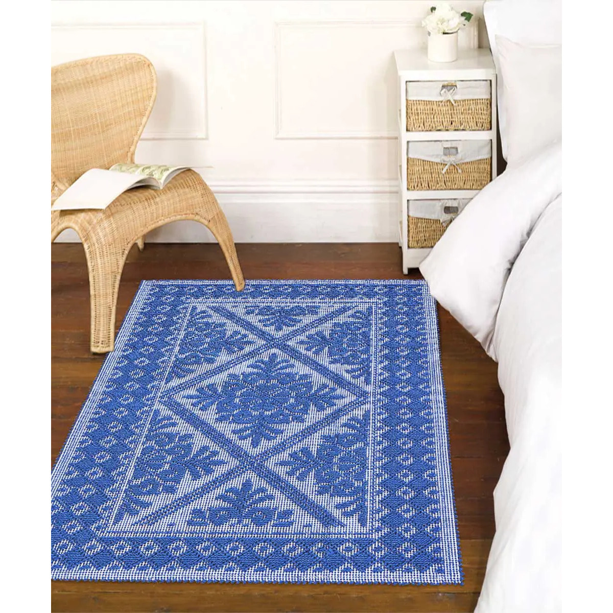 Tappeto Sardo Blu Ingresso Cucina Bagno