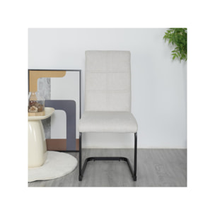 Chaise en tissu avec pied luge en métal - FABIO