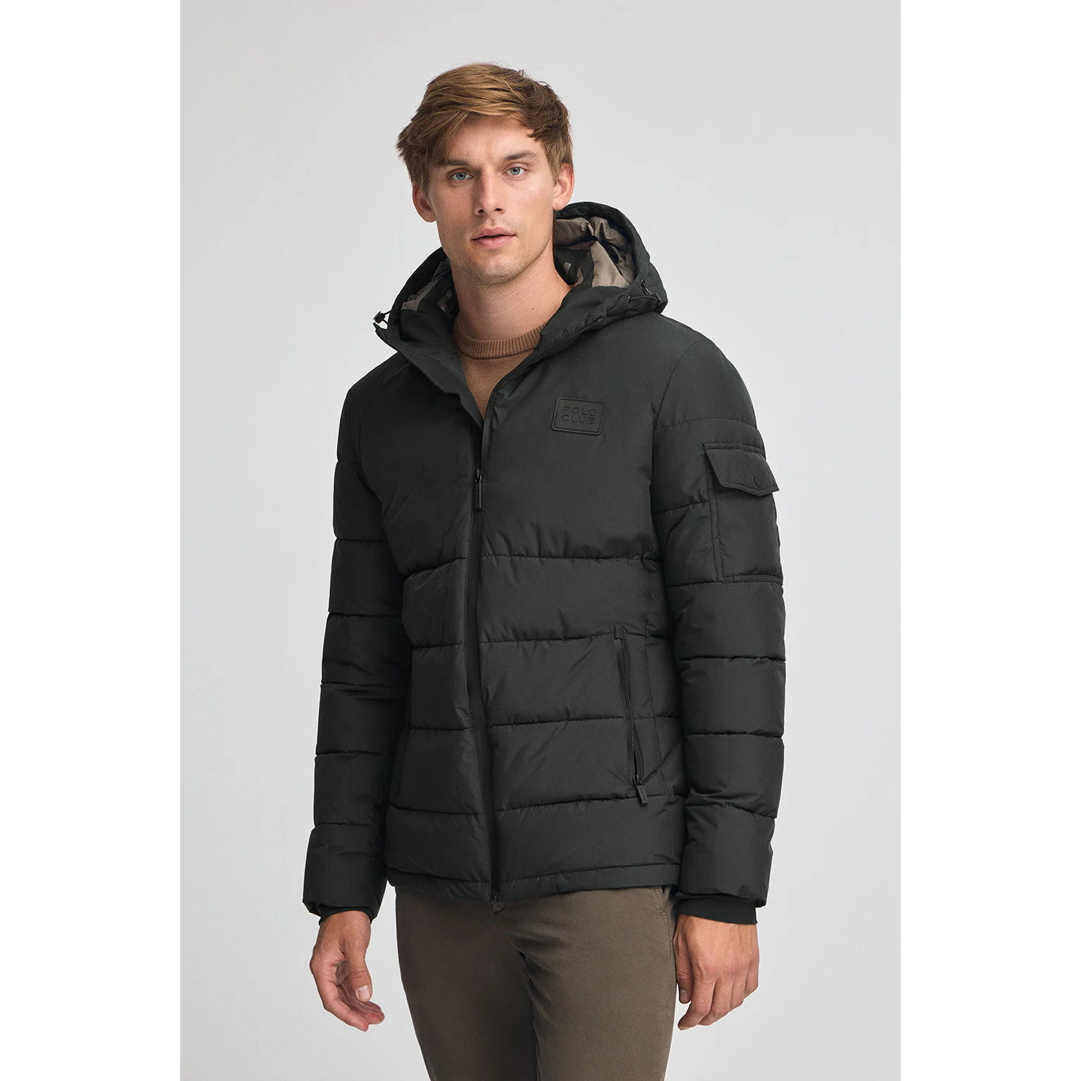 Chaqueta Val Thorens negro con logo Polo Club