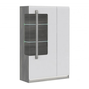 Vitrine 1 porte blanc laqué - SENSATION