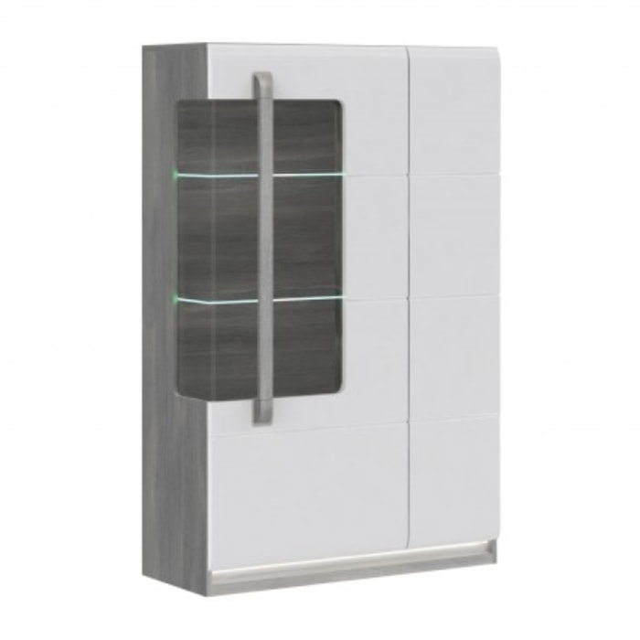 Vitrine 1 porte blanc laqué - SENSATION