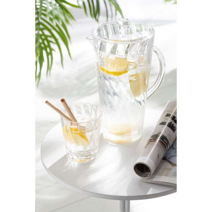 J-Line Pichet Vague - plastique - transparent