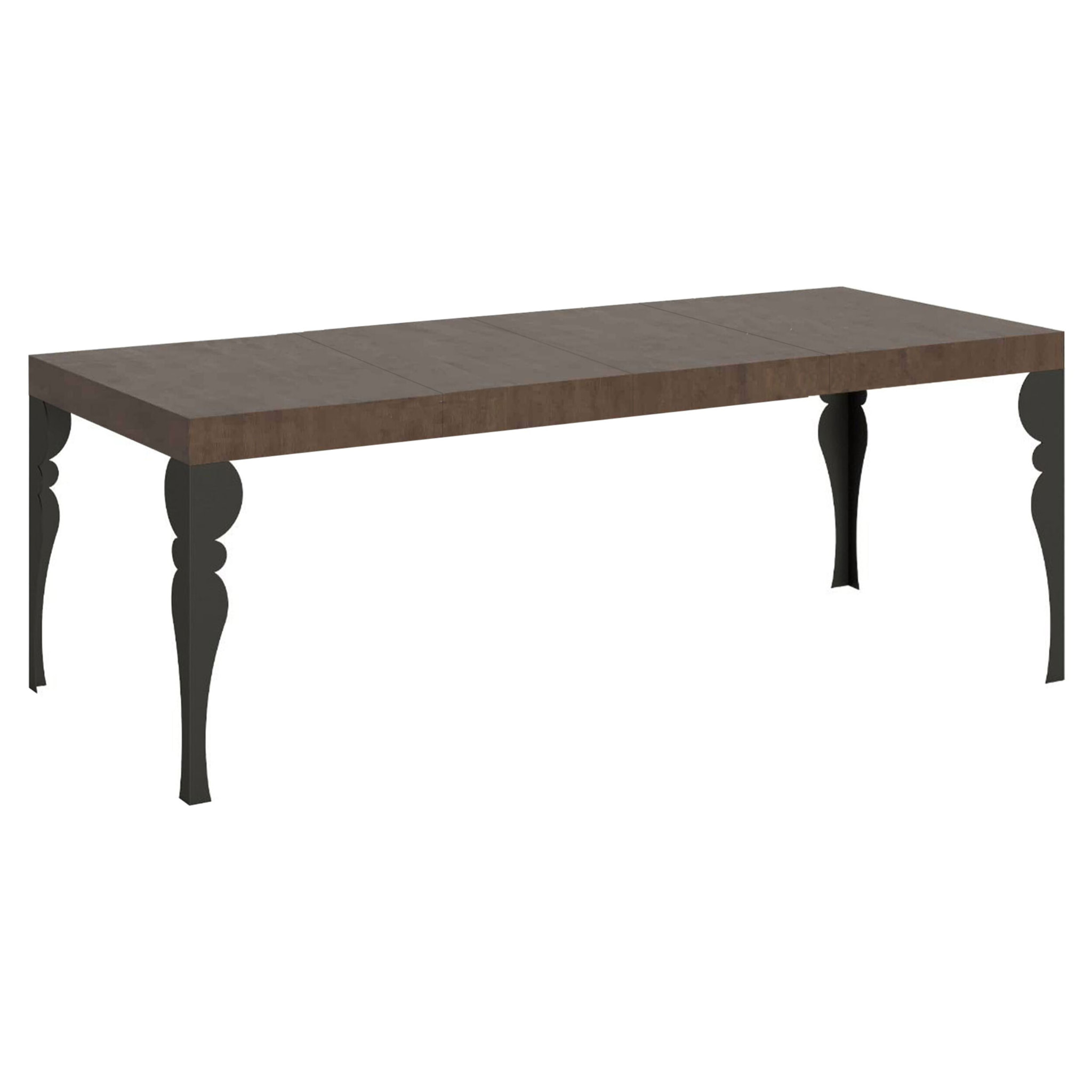 Table extensible 90x180/284 cm Paxon Premium Noyer cadre Anthracite