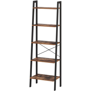 Libreria a Scala Industrial LLS45X in Legno e Metallo