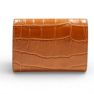 Portafoglio Cheval Firenze Cosmo Mini Croc Cuoio