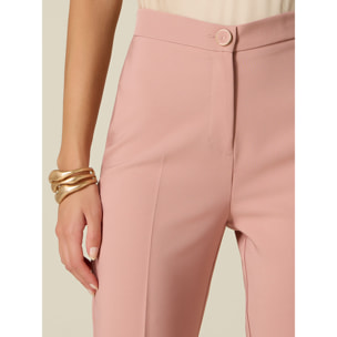 Oltre - Pantalones flare de talle alto - Rosa