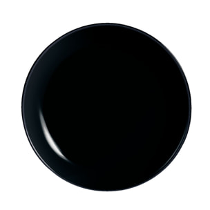 6 platos de postre negros 19 cm Diwali - Luminarc