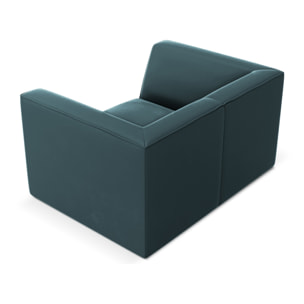 Fauteuil "Charles" en velours bleu