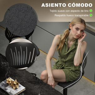 Juego de 2 Taburetes Altos de Cocina Giratorios en 360°, Taburetes de Bar Regulables en Altura de 84-105 cm, Respaldo Hueco, Reposapiés, para Comedor, Mostrador, Negro