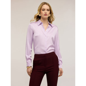 Motivi - Camicia in raso di viscosa - Viola