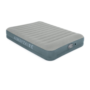 Bestway Matelas gonflable 2 personnes 203 x 152 x 36cm pompe AlwayzAire électrique gris
