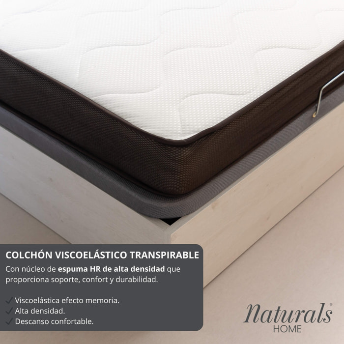Colchón Viscoelástico - 20 cm de altura - Alta transpirabilidad - Firmeza Media - Breeze