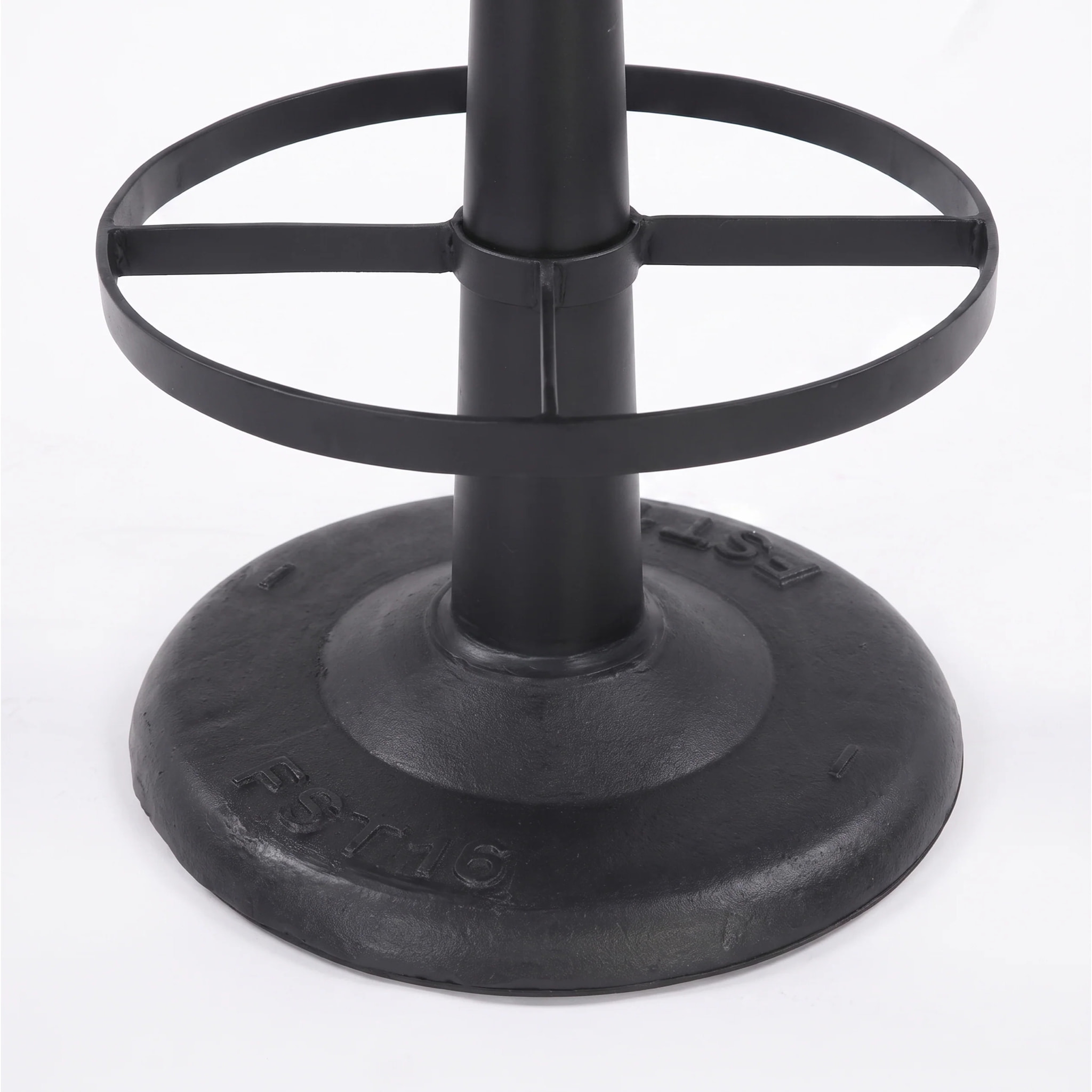 Tabouret pour îlot central 65 cm en cuir de buffle marron foncé - Lucien