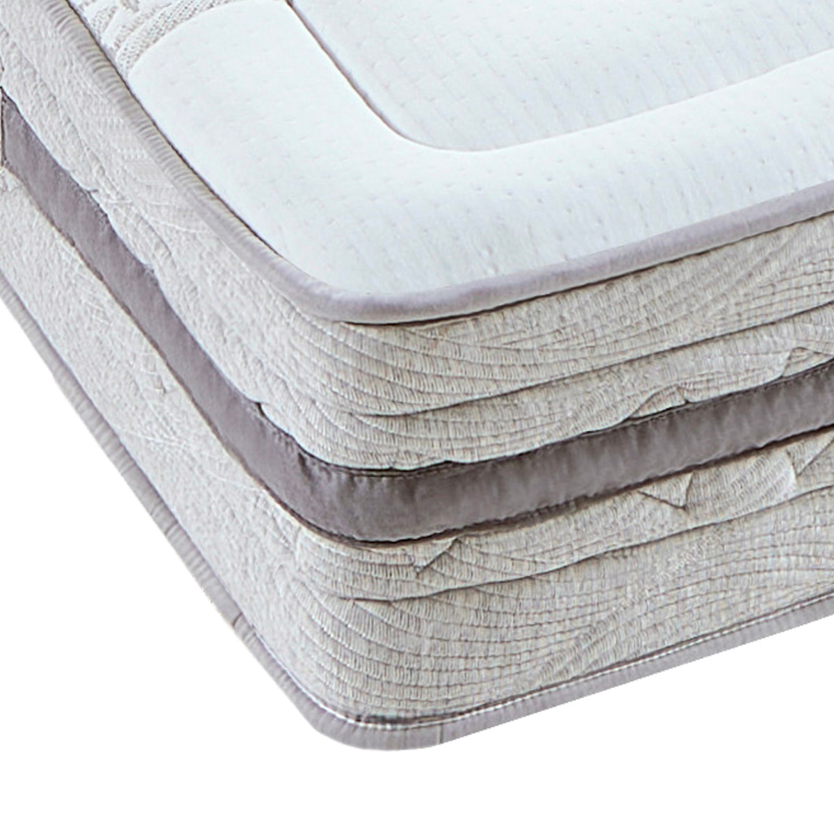 Matelas Hybride Sérénade, Soutien ferme, 26 cm, Ressorts Ensachés & Latex Naturel, Mousse Haute Densité