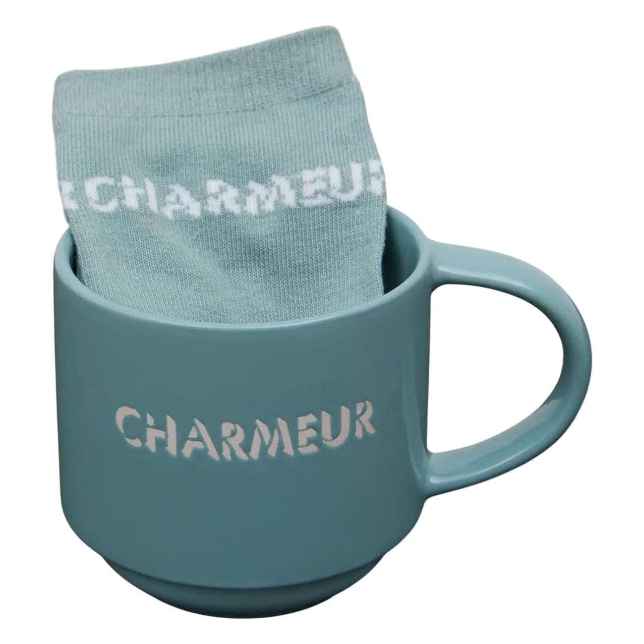 Coffret mug 38cl + chaussettes Champion vert