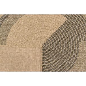 Nature - tapis effet jute noir